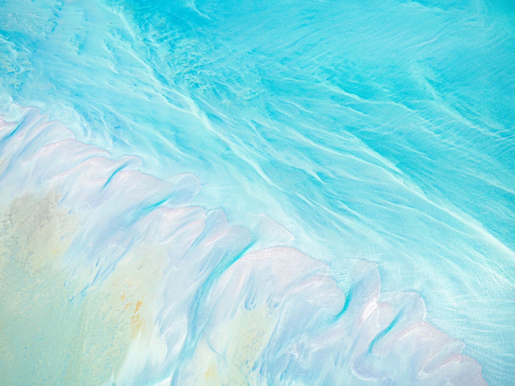 Abstract aerial view of sand and water patterns